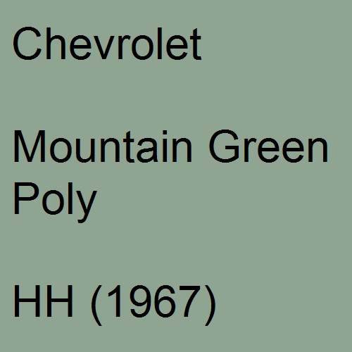 Chevrolet, Mountain Green Poly, HH (1967).